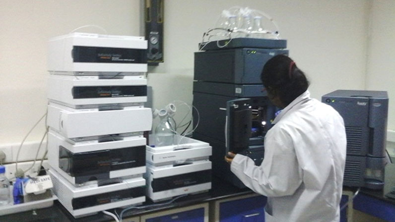 Scientist Working with Analytical Equipment at IKP